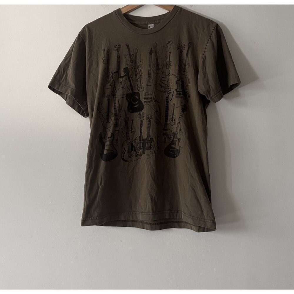 Y2K American Apparel Guitars Music T-shirt Men’s M Grunge Concert MADE IN USA